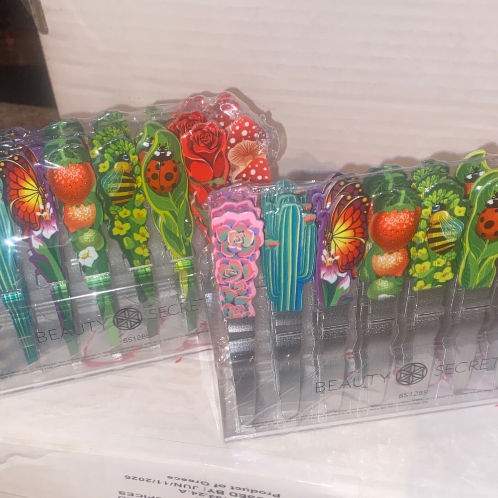Colorful Floral & Fruit Nail Files - Set of Decorative Emery Boards